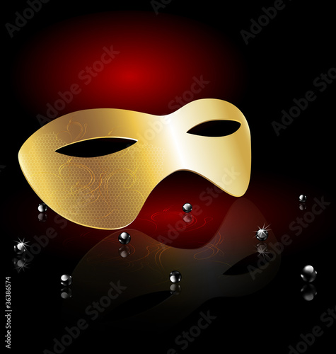 golden carnival half-mask