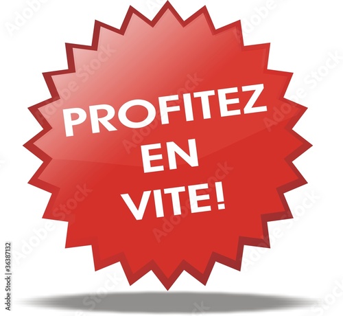 étiquette profitez-en vite