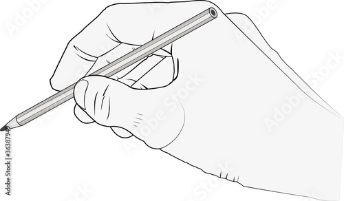 hand with pencil