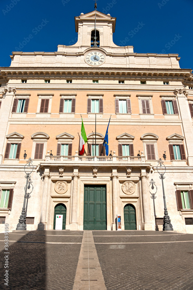Montecitorio palace, Rome, Italy.