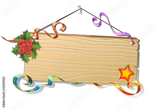 Natale Pannello Legno Sfondo-Christmas Wood Panel Background