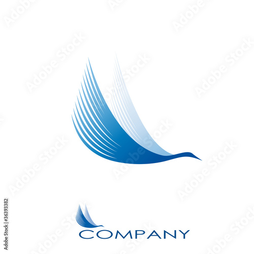 Logo stork, transport and courier services # Vector
