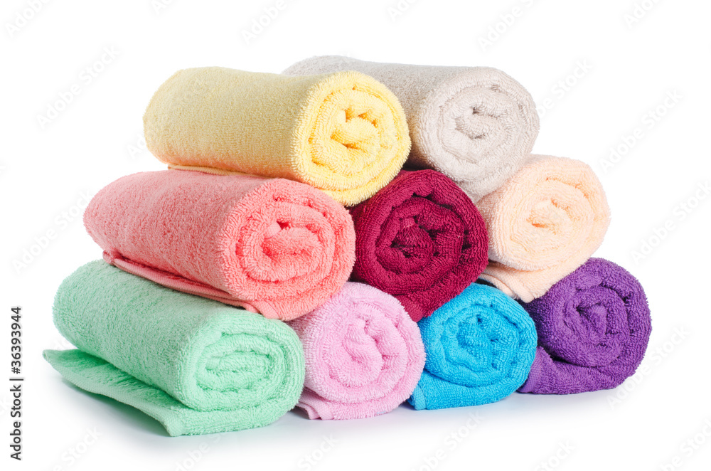 The combined color towels The combined color towels