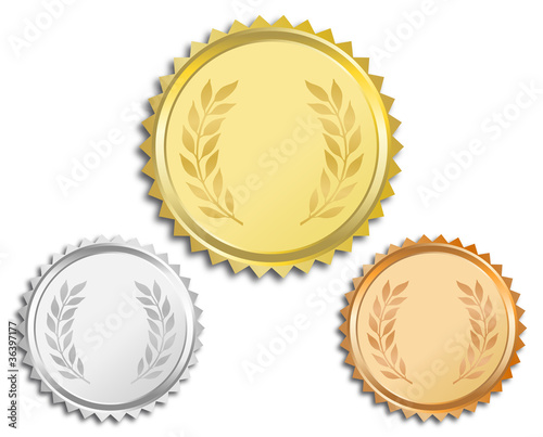 Gold Silber Bronze - Vektor-Medaillen
