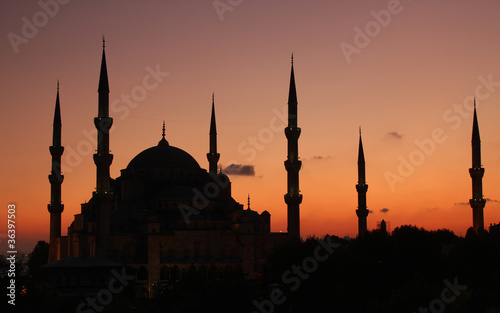 Blue Mosque Istanbul - sunset