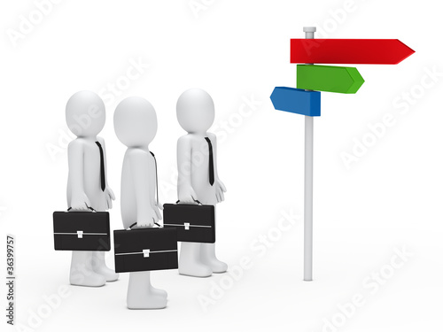 business man team choice co...