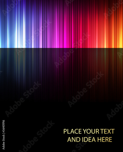 Neon abstract lines design on dark background vector