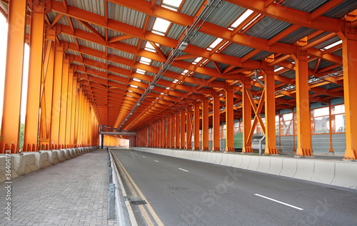 Photography Interior of urban tunnel without traffic