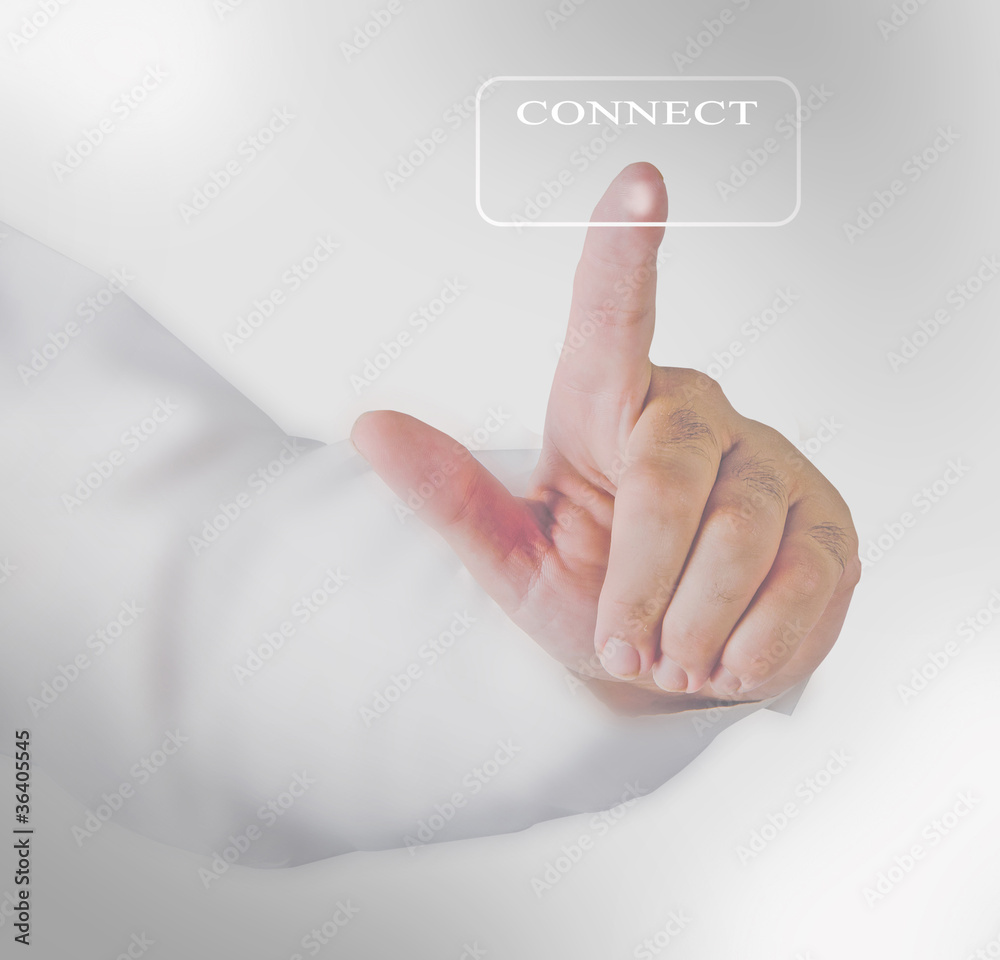 pressing connect button pressing connect button