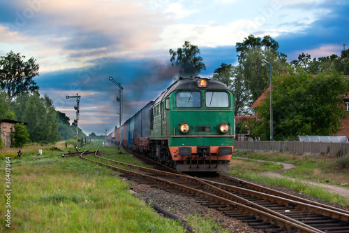 Fototapeta Naklejka Na Ścianę i Meble -  Freight diesel train