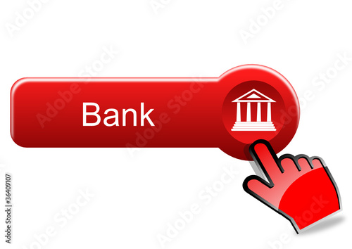 Bank button with red hand