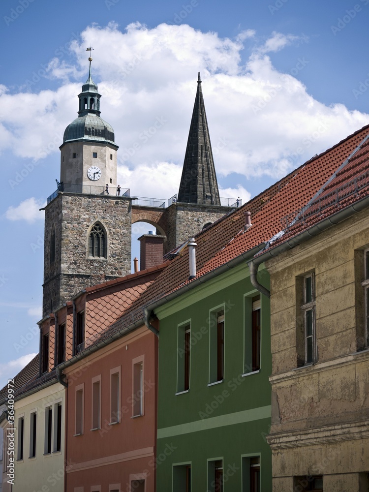Jueterbog-Nikolaikirche-Hausfassaden