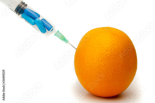 injection of orange vitamins