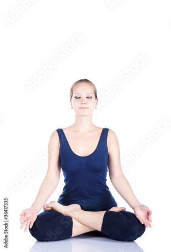 Yoga meditation in lotus