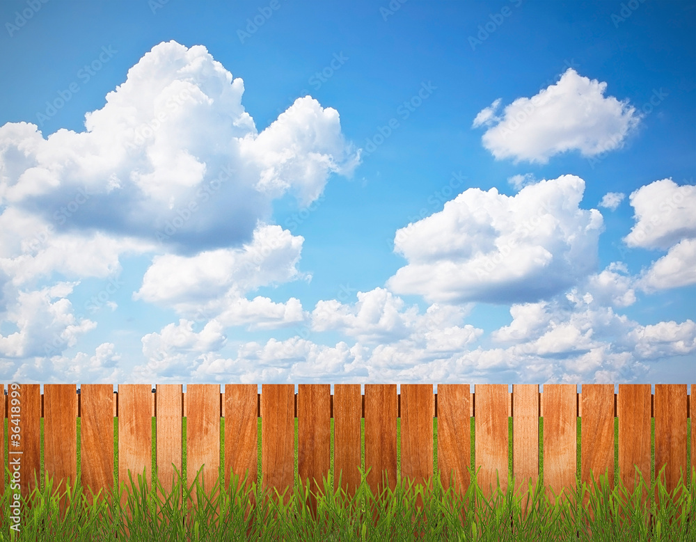Fototapeta premium Fence over the sky