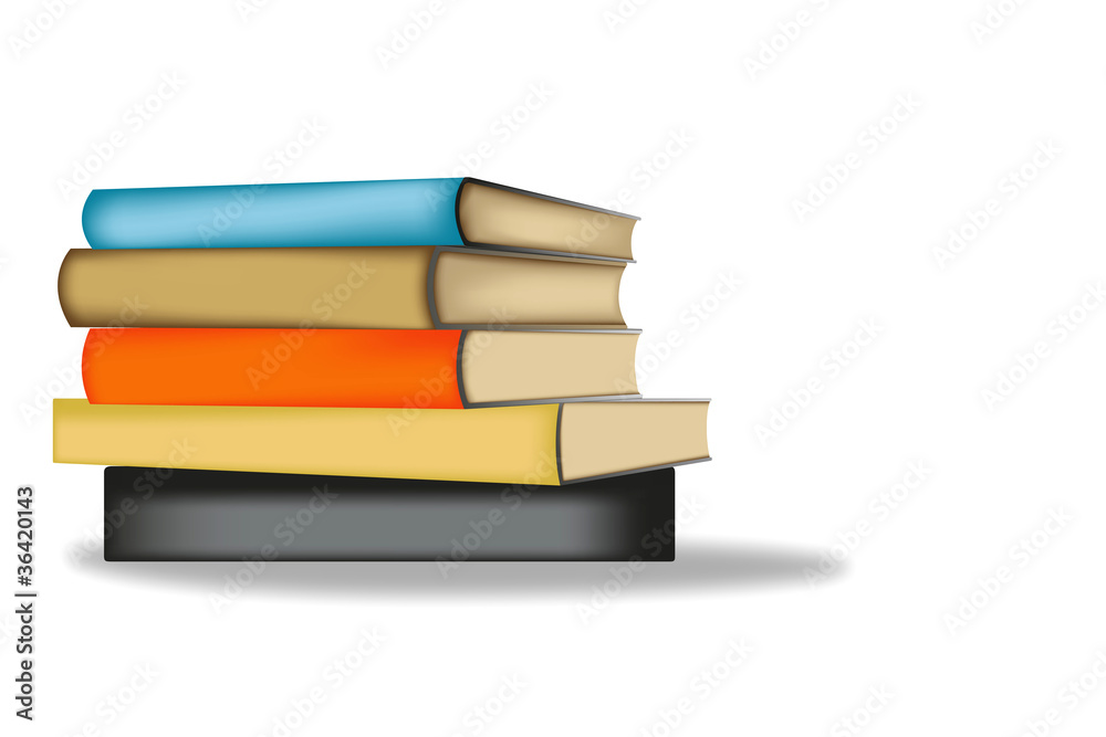 Colorful book on white background Colorful book on white background