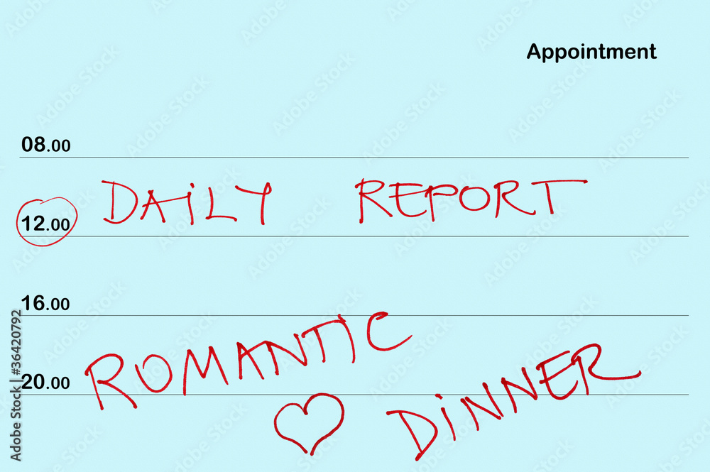 Fototapeta premium Appointment book