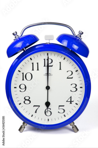 Wecker 6 Uhr / Six a clock - blau / blue