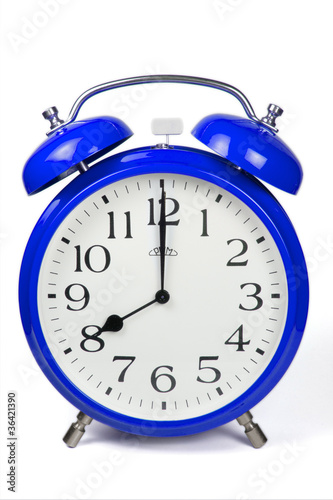 Wecker 8 Uhr / Eight a clock - blau / blue