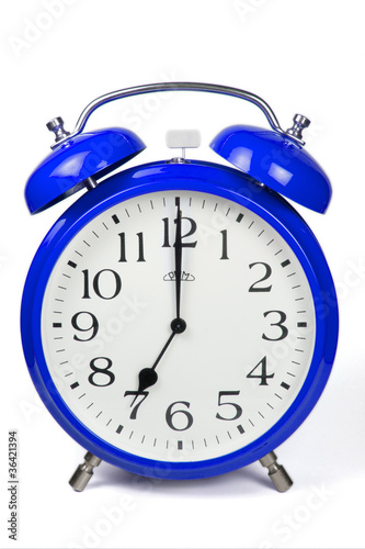 Wecker 5 Uhr / Five a clock - blau / blue