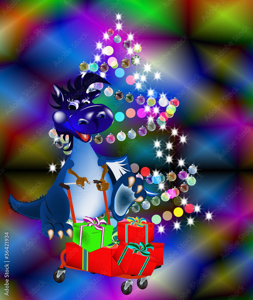 Dark blue dragon-New Year's a symbol of 2012 Dark blue dragon-New Year's a symbol of 2012