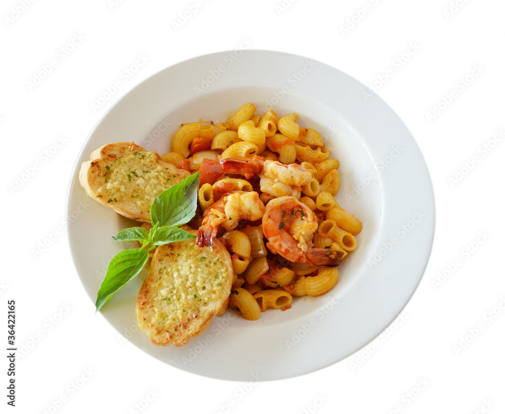 a delicious macaroni & shrimp a delicious macaroni & shrimp