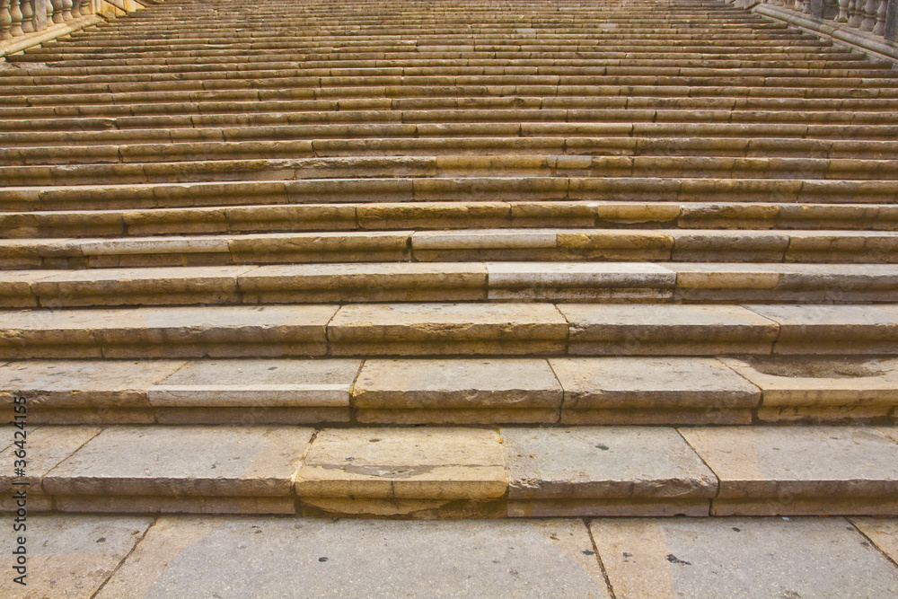 Escaleras de la catedral de Girona Cataluña España Escaleras de la catedral de Girona Cataluña España