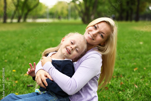 Mother and daughter in park © Sergey Nivens