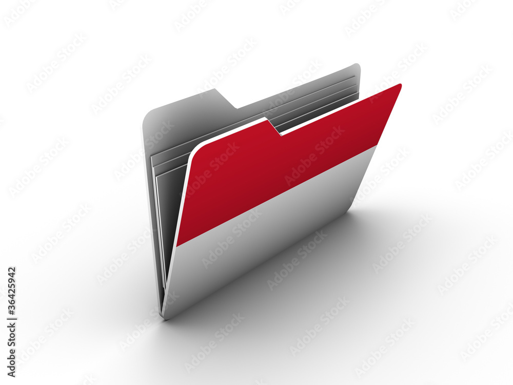 folder icon with flag of monaco folder icon with flag of monaco