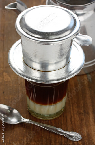 coffee brewing in vietnamese style