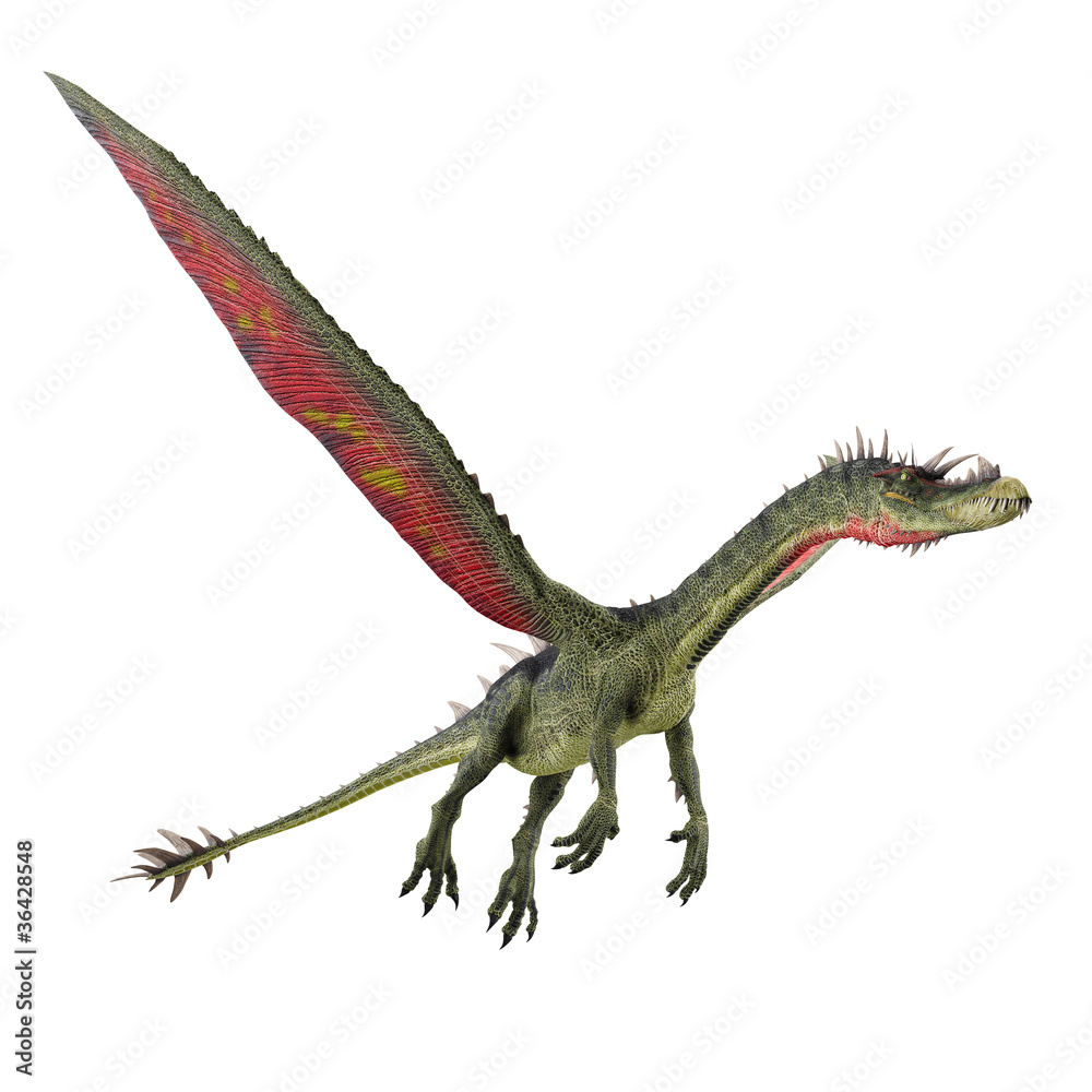 Fototapeta premium green dragon flying out