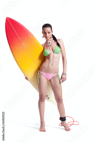 Brunette Surfer Girl photo