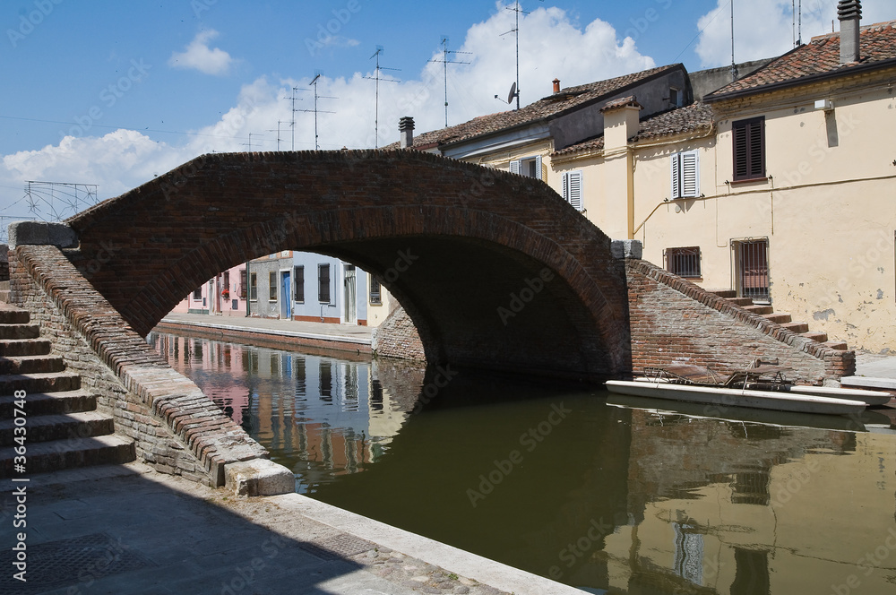 St.Peter’s Bridge. Comacchio. Emilia-Romagna. Italy.