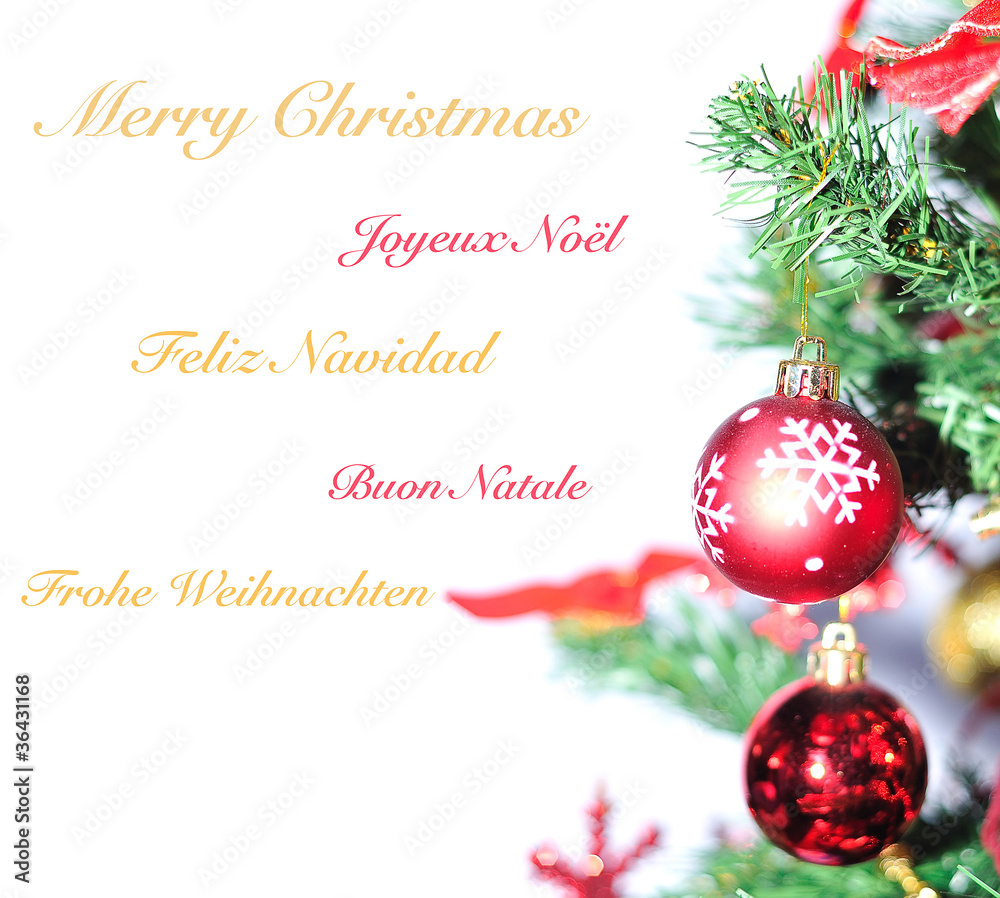 Feliz navidad en diferentes idiomas