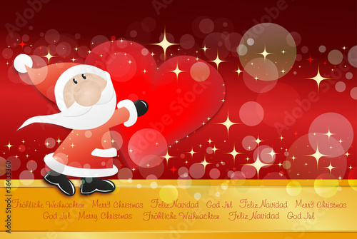 weihnachtskarte - weihnachtsmann