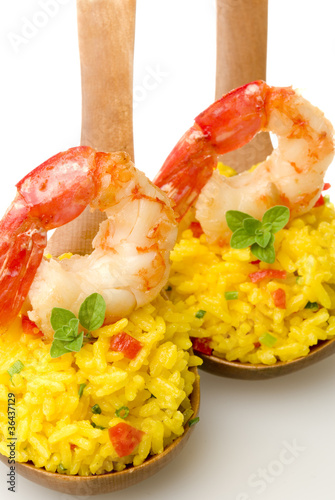 arroz con mariscos photo