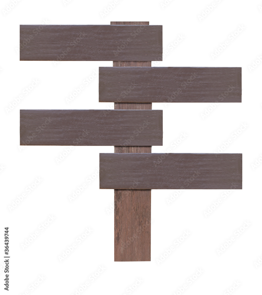 wood signs isolated on white. wood signs isolated on white.