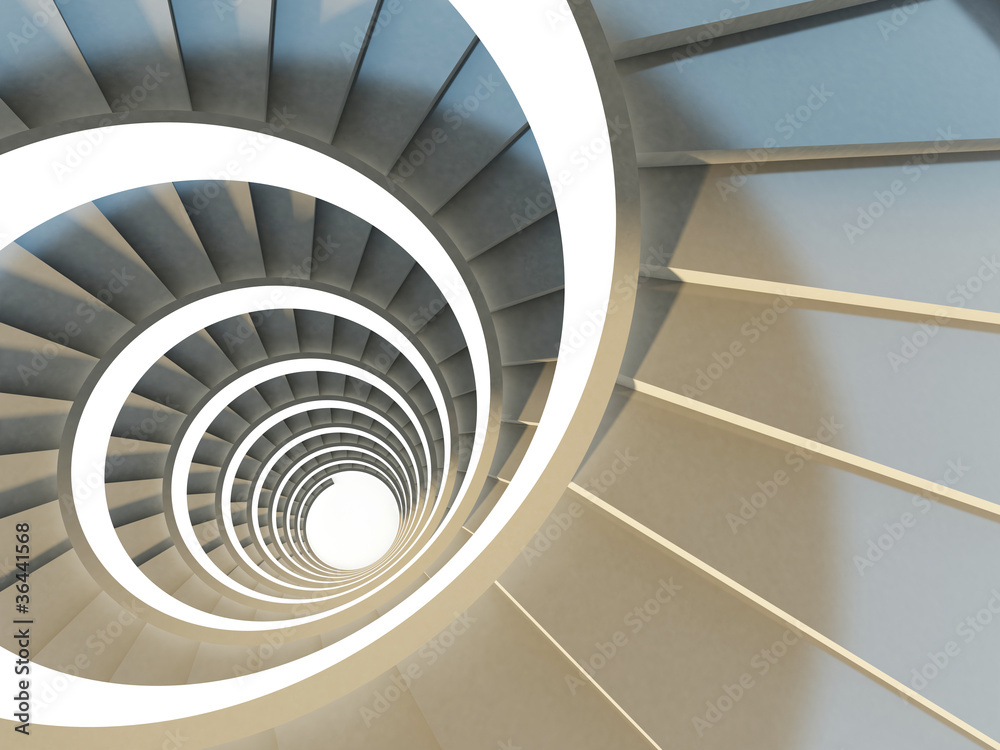 Fototapeta premium Abstract spiral staircase
