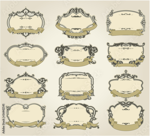 Set of the vintage frameworks