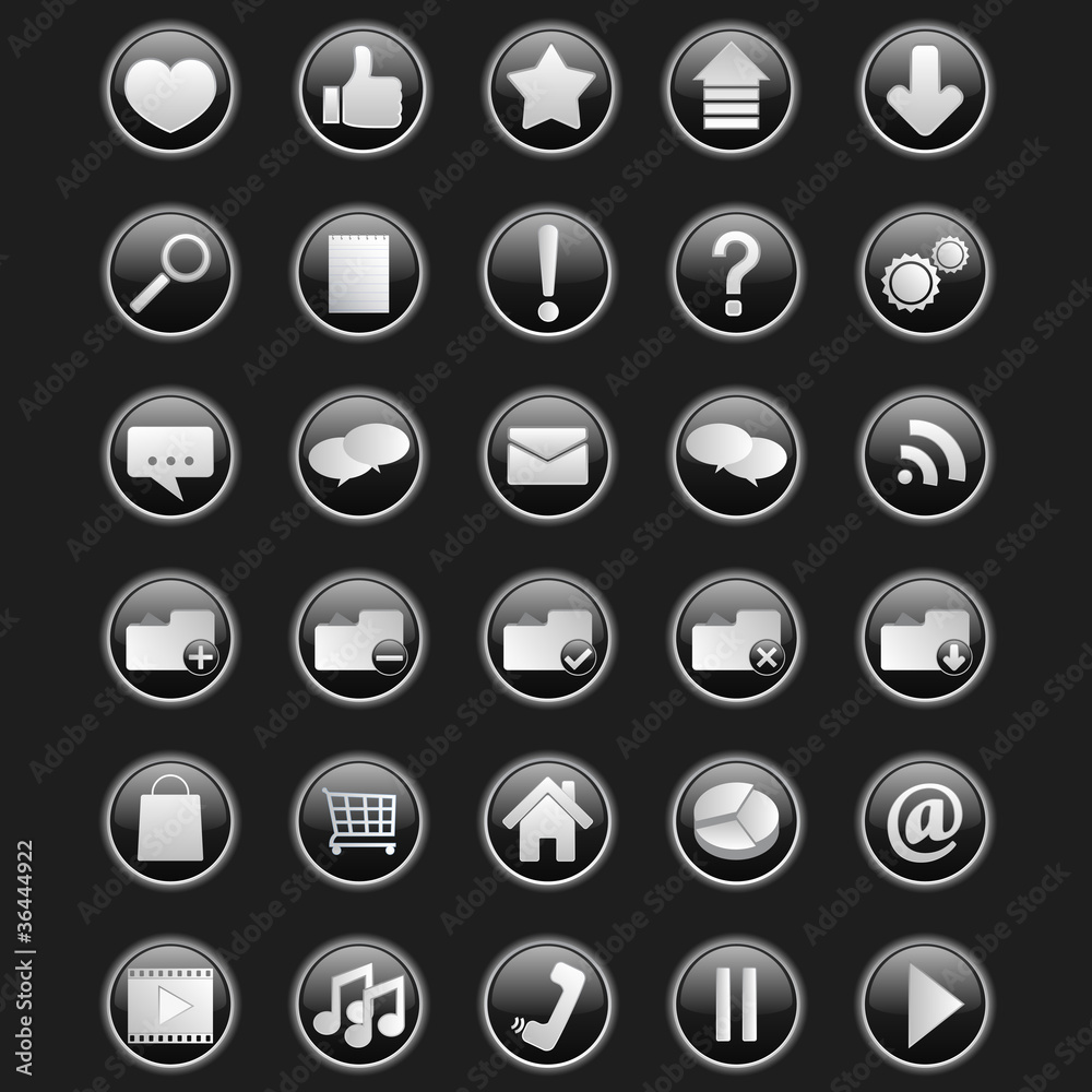 Vector set of 30 web icons Vector set of 30 web icons