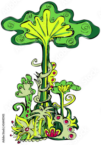 Vektor Illustration Urwald Riese