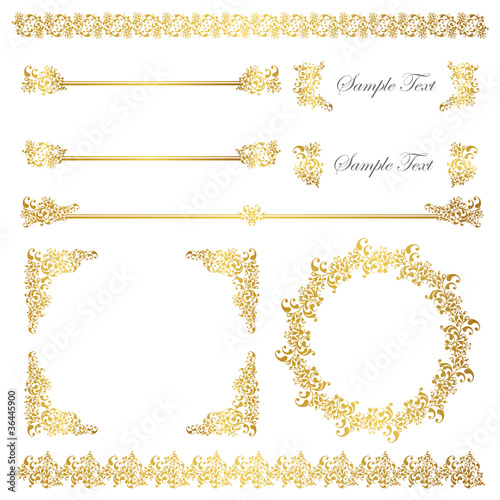 gold line and frame set