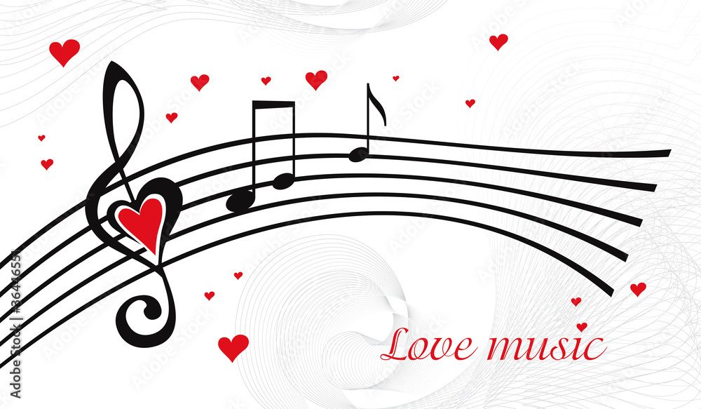 Obraz premium Love music