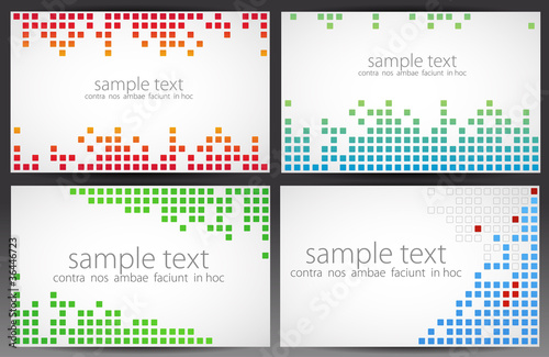 Set of cards. Pixel art. Vector