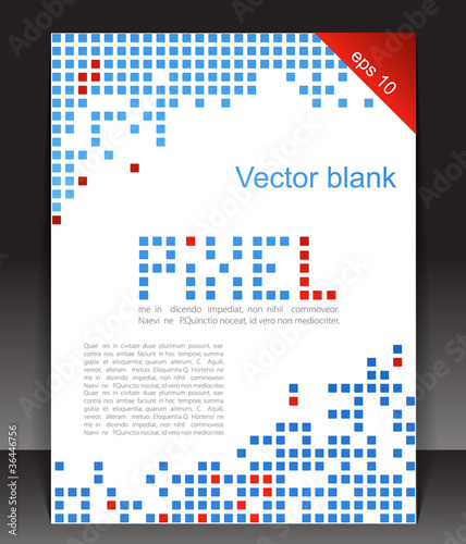 Abstract blank. Pixel art. Vector