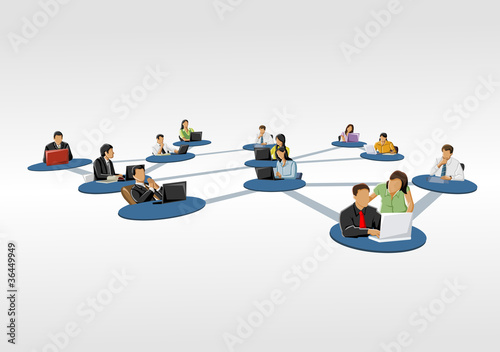 connected people. Social network.