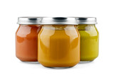 Three jars of baby food