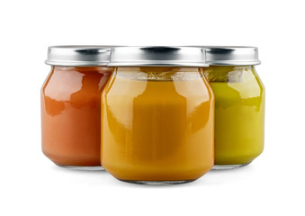 Three jars of baby food