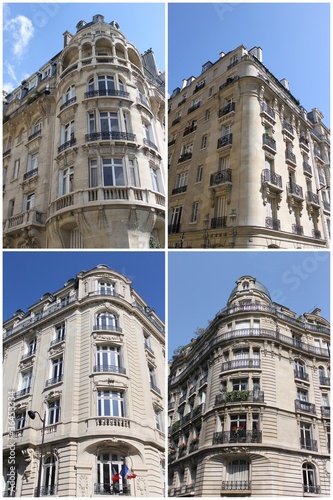 Carte postale d'immeubles à Paris