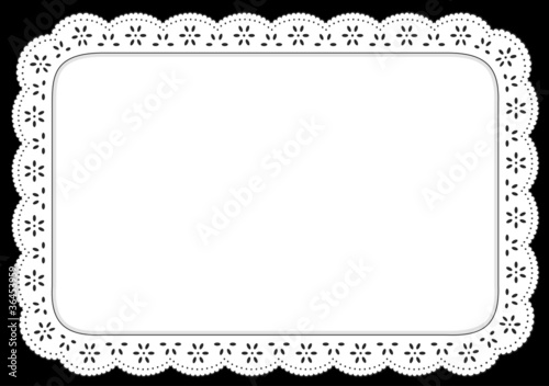 Place mat, White Eyelet Lace
